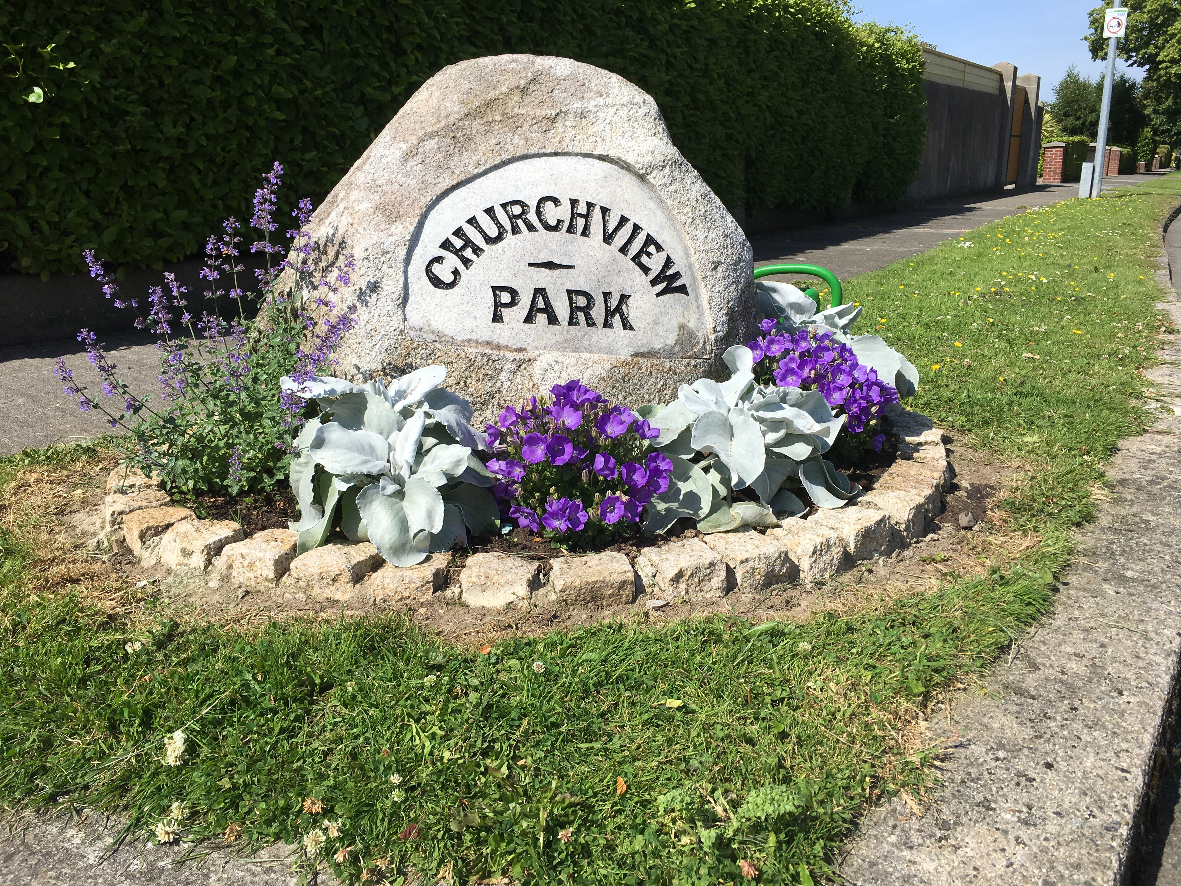 Churchview Pk name stone 2019