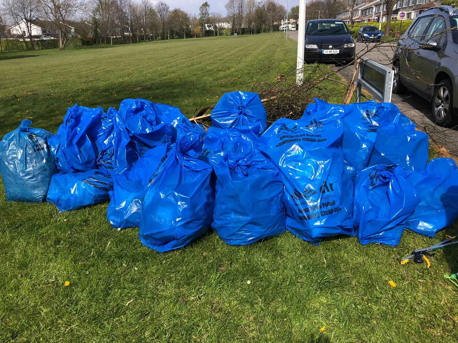 30 bags litter Clean up day April 19